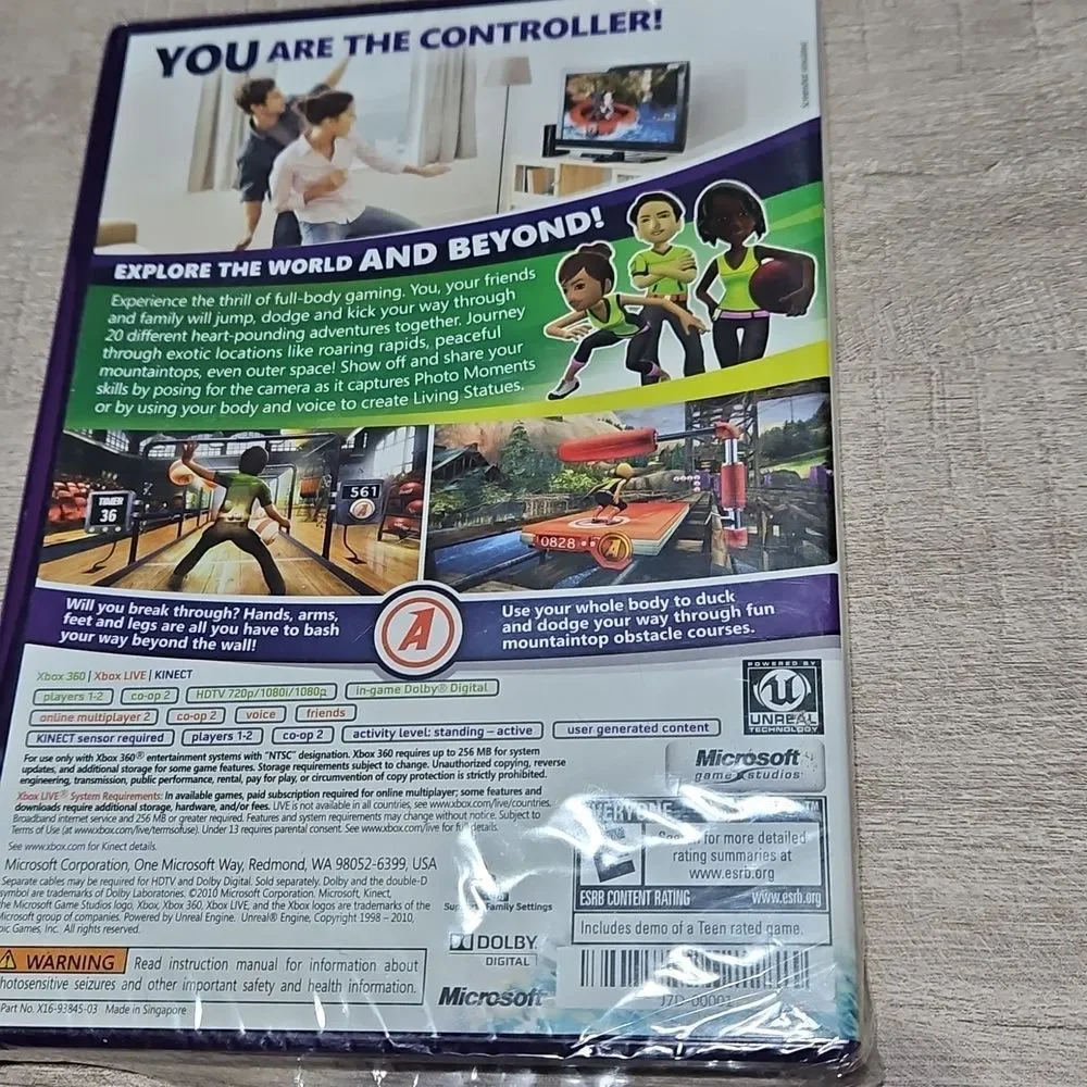 XBOX 360 Kinect Adventures Game